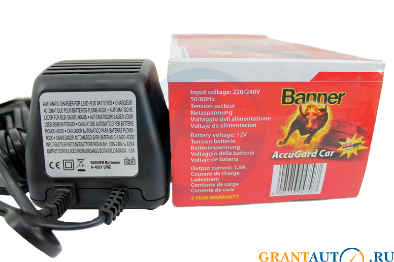 Устройство зарядное BANNER AccuGard Car 12V/1.8A фото, цена, описание