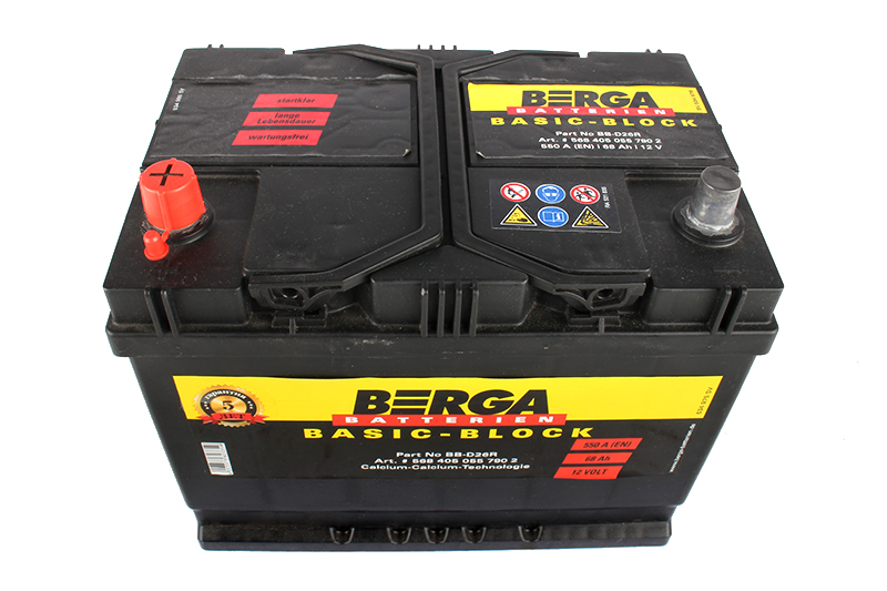 Аккумуляторная батарея BERGA Basic-block 6СТ68 фотография №2
