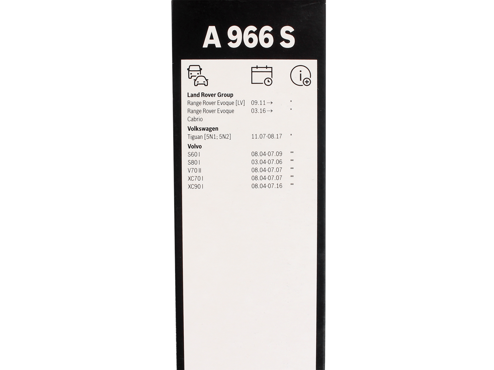 Щетка стеклоочистителя BOSCH комплект 3397118966 A966S фотография №6