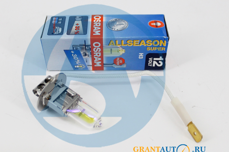 Лампа 12Vx55W H3+30% OSRAM ALLSEASON SUPER O-64151 ALS фотография №1