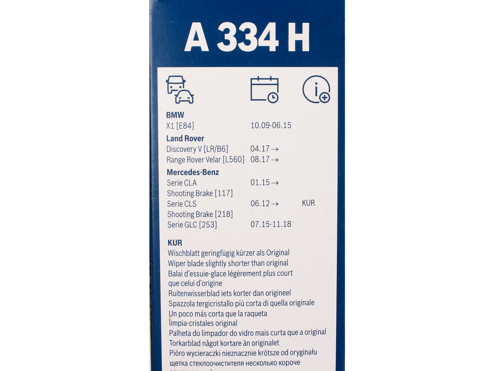 Щетка стеклоочистителя BOSCH 3397016387 A334H задняя фотография №4