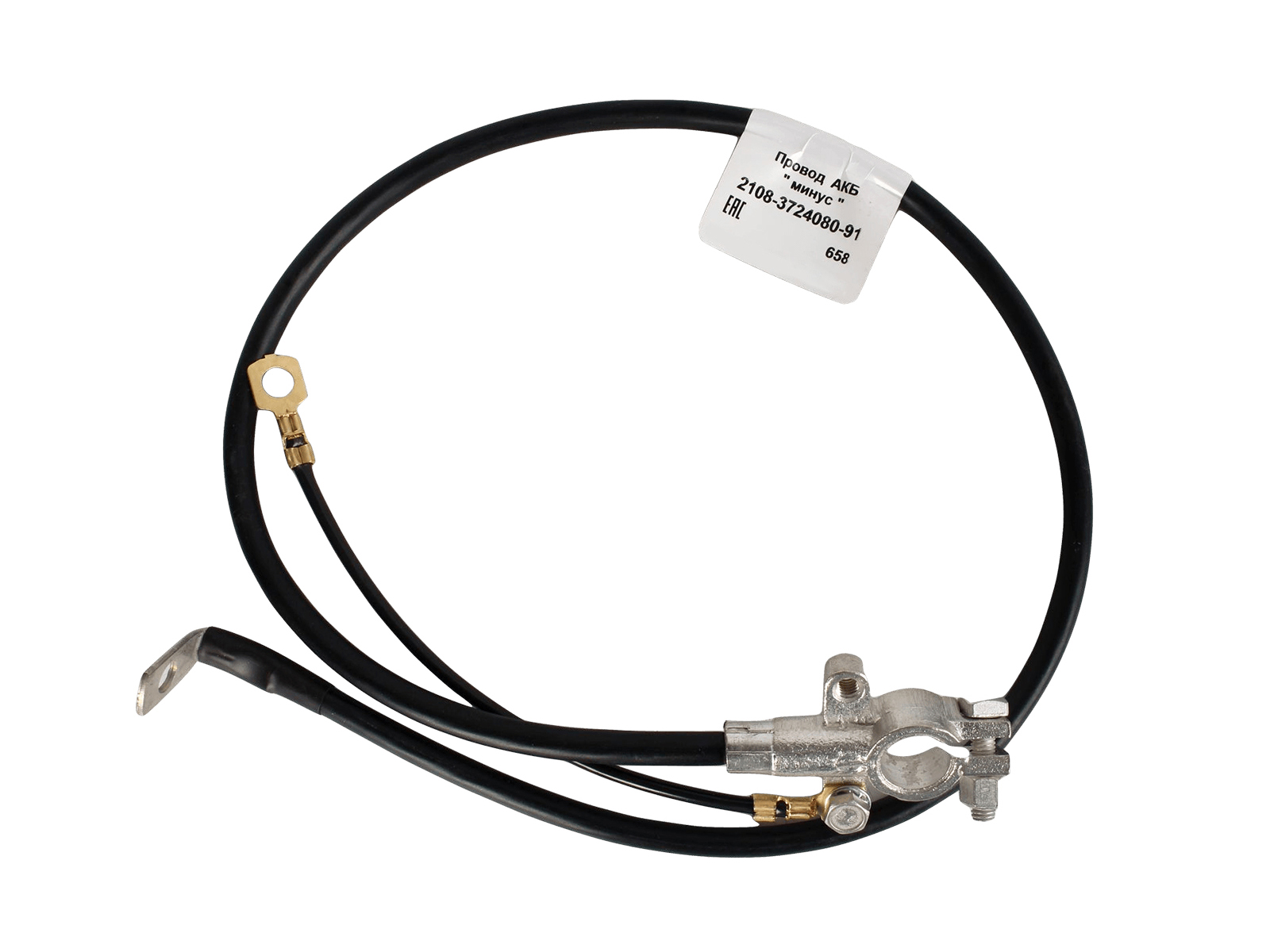 Провод АКБ - ВАЗ-2108,213 CARGEN литая клемма L=820мм 2108-3724080-91 фотография №1