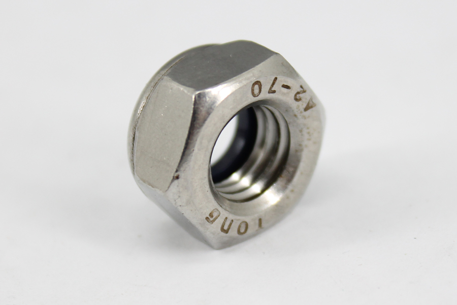 Гайка М10х1.5 самоконтрящаяся нерж.А2 DIN985 нерж. фотография №2