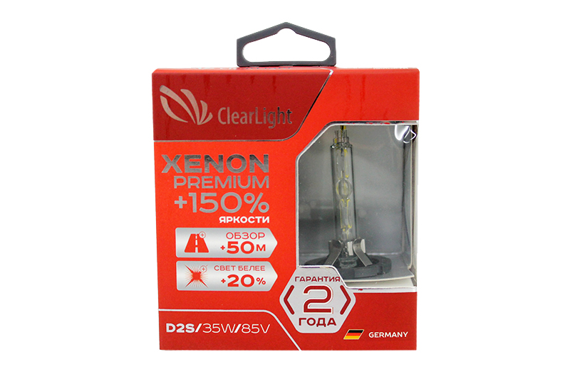 Лампа ксеноновая D2S+150% Clearlight Premium к-т фотография №1