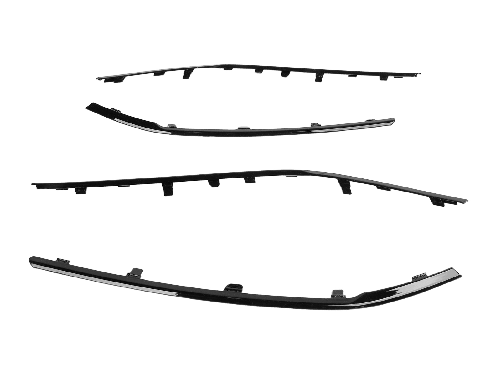 Накладка ВАЗ-2180 NG на дверные карты черный глянец 4 штуки комплект фотография №2