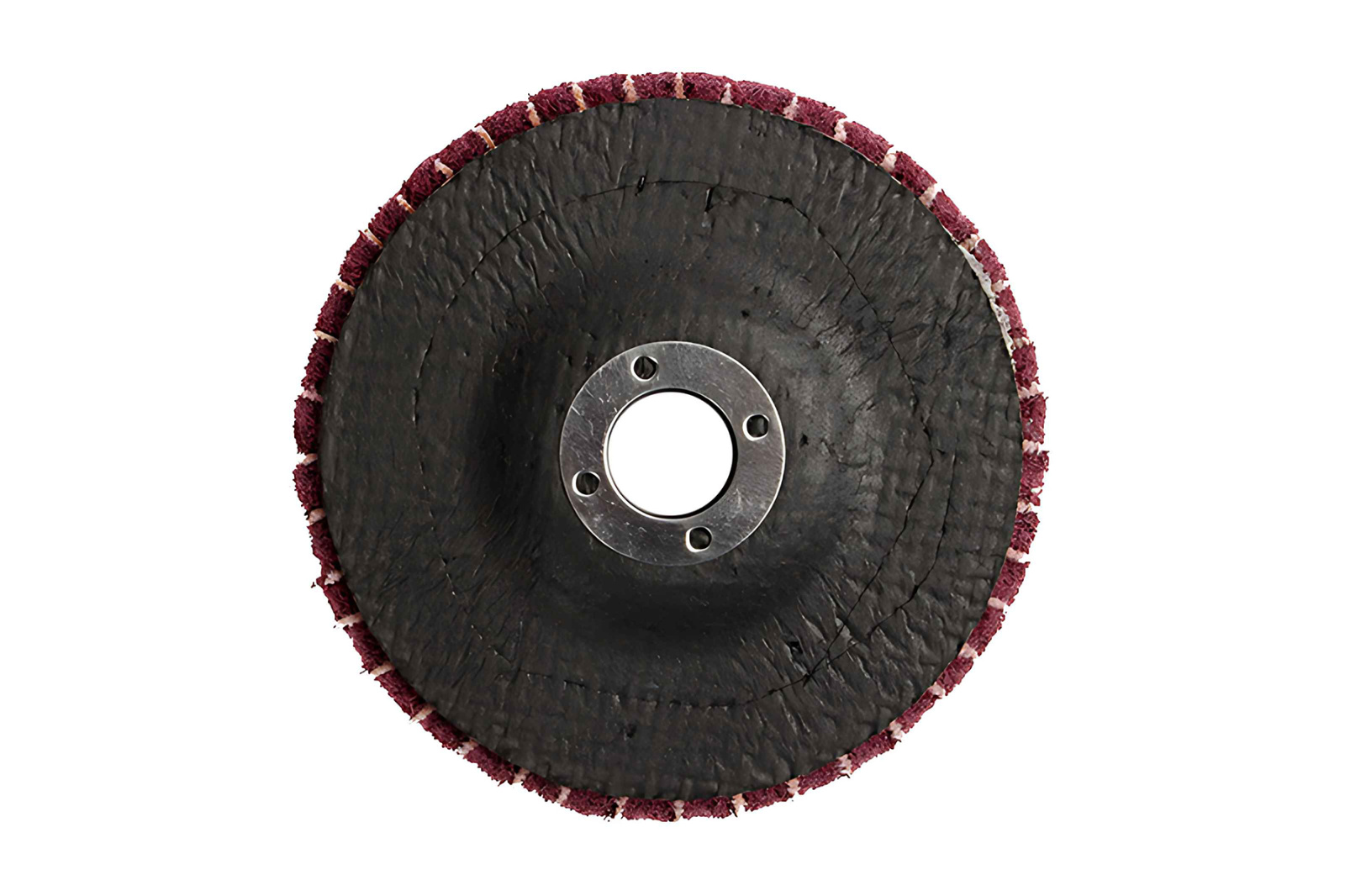 Круг зачистной ANROKEY 100мм абразивное волокно красный + наждачный образив фотография №2