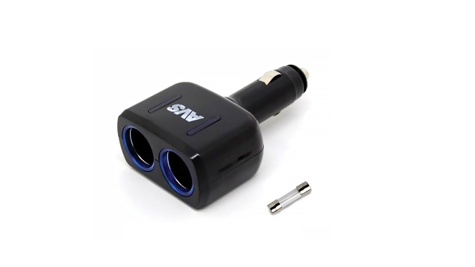 Разветвитель прикуривателя AVS 12В/24В на 2 выхода CS205 со светодиодной подсветкой фотография №1