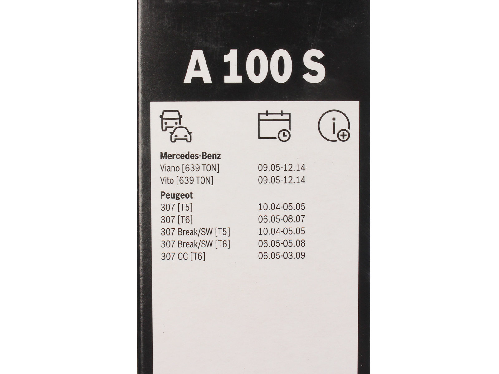 Щетка стеклоочистителя BOSCH 3397007100 A100S комплект фотография №5