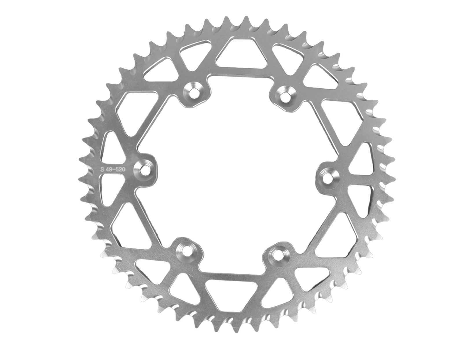 Звезда ведомая алюминевая Suzuki RM125/250 83-14 520-49 Silver фотография №1