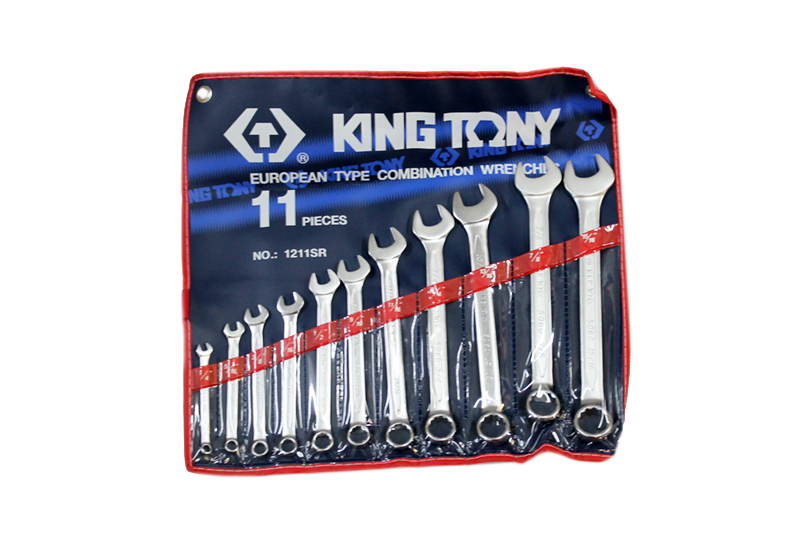 Набор ключей KING TONY комбинированных 1/4-15/16 11 предметов 1211SR фотография №1