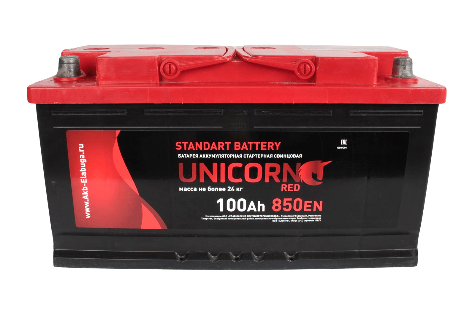 Аккумуляторная батарея UNICORN Red 6СТ100 обратная фотография №1