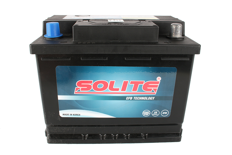 Аккумуляторная батарея SOLITE EFB 6СТ60 обратная фотография №1