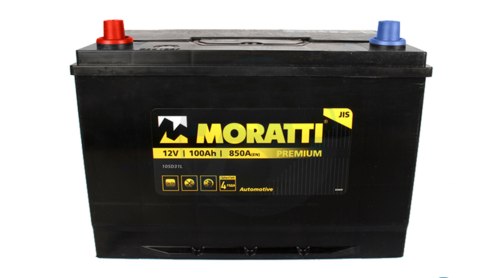 Аккумуляторная батарея MORATTI 105D31R 6СТ100 азия фотография №1