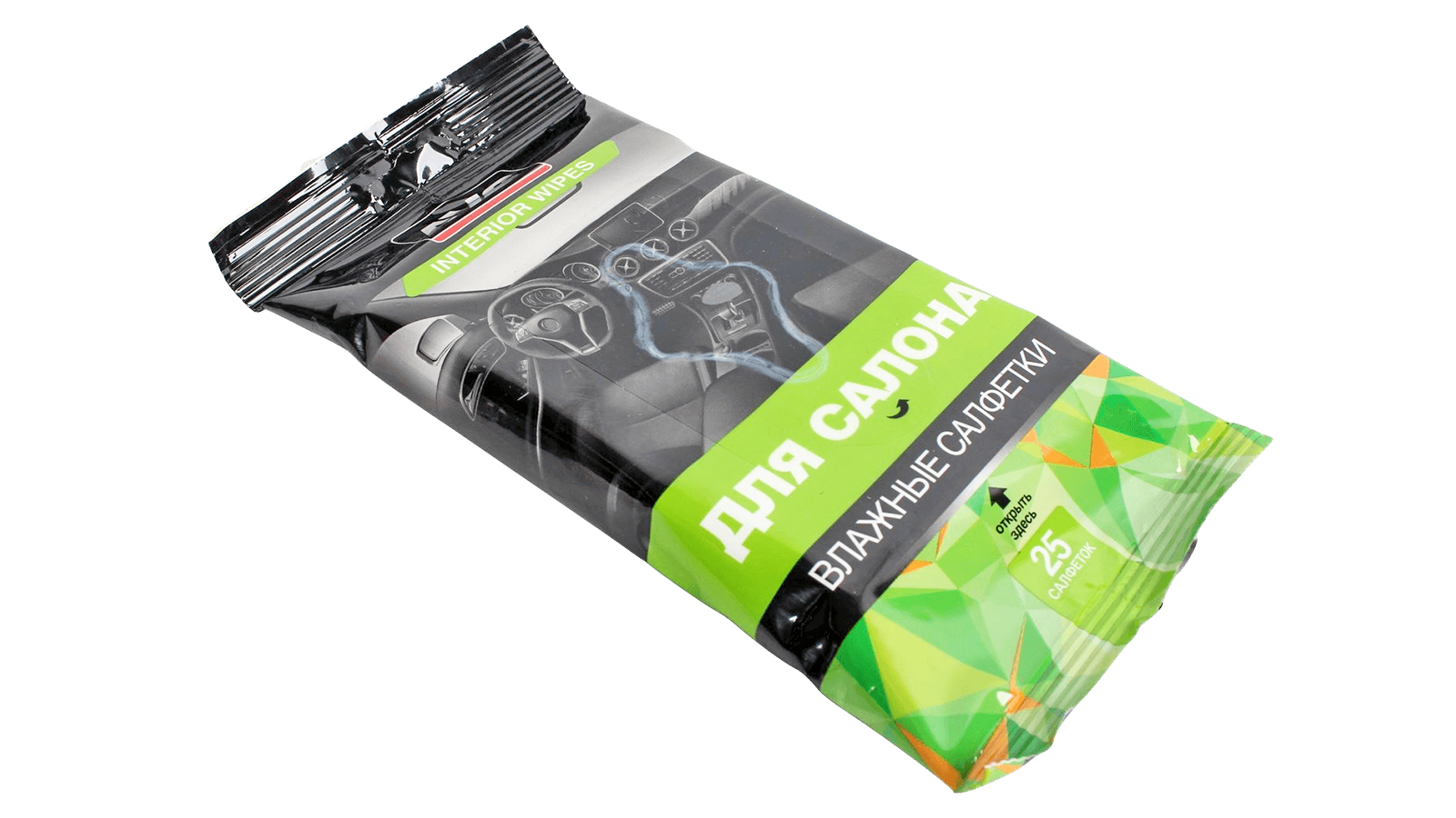 Влажные салфетки для салона 25 штук AVS AVK-201 фотография №2