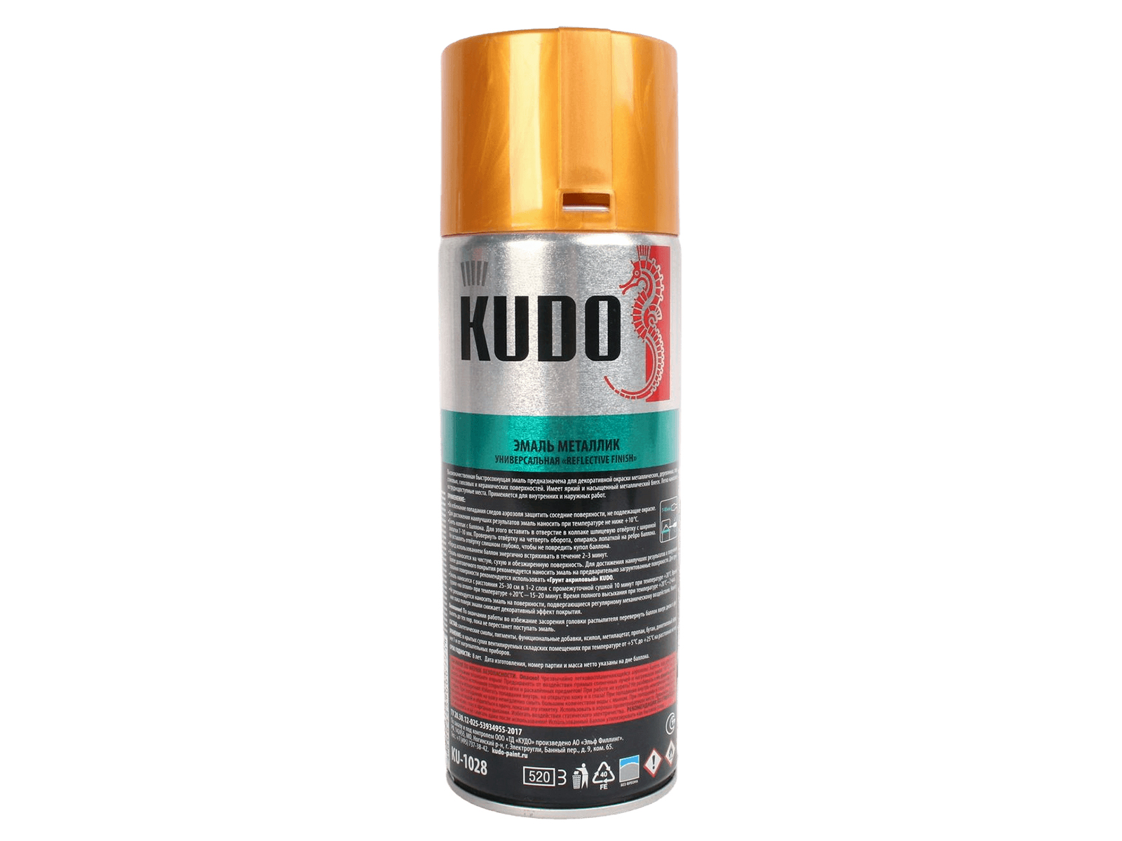 Краска KUDO золотая 520мл фотография №3