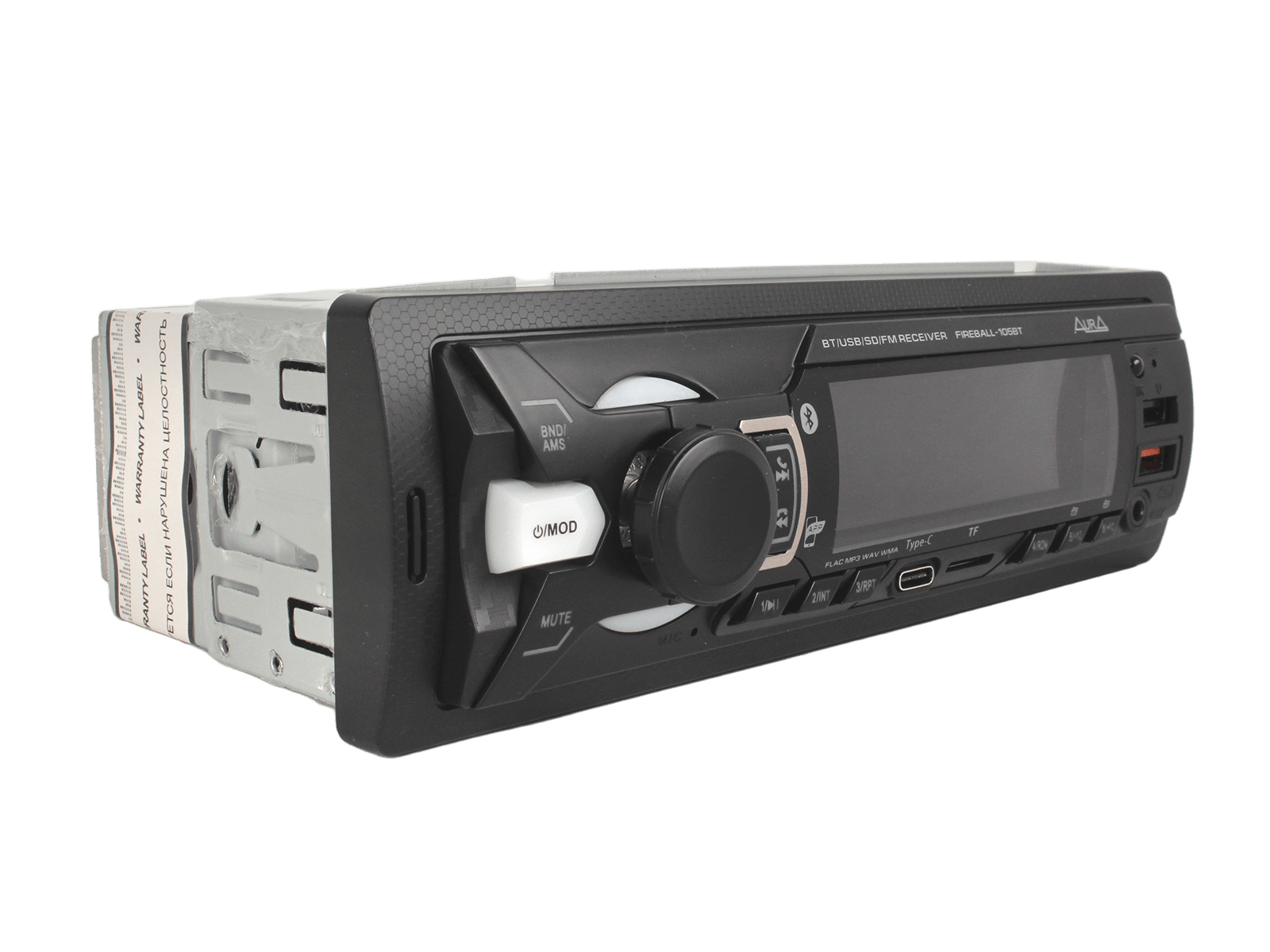 Магнитола автомобильная AURA FIREBALL-105BT 1DIN фотография №3