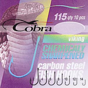 Крючки Cobra VIKING серия 115NSB размер 014 10 штук фотография №1