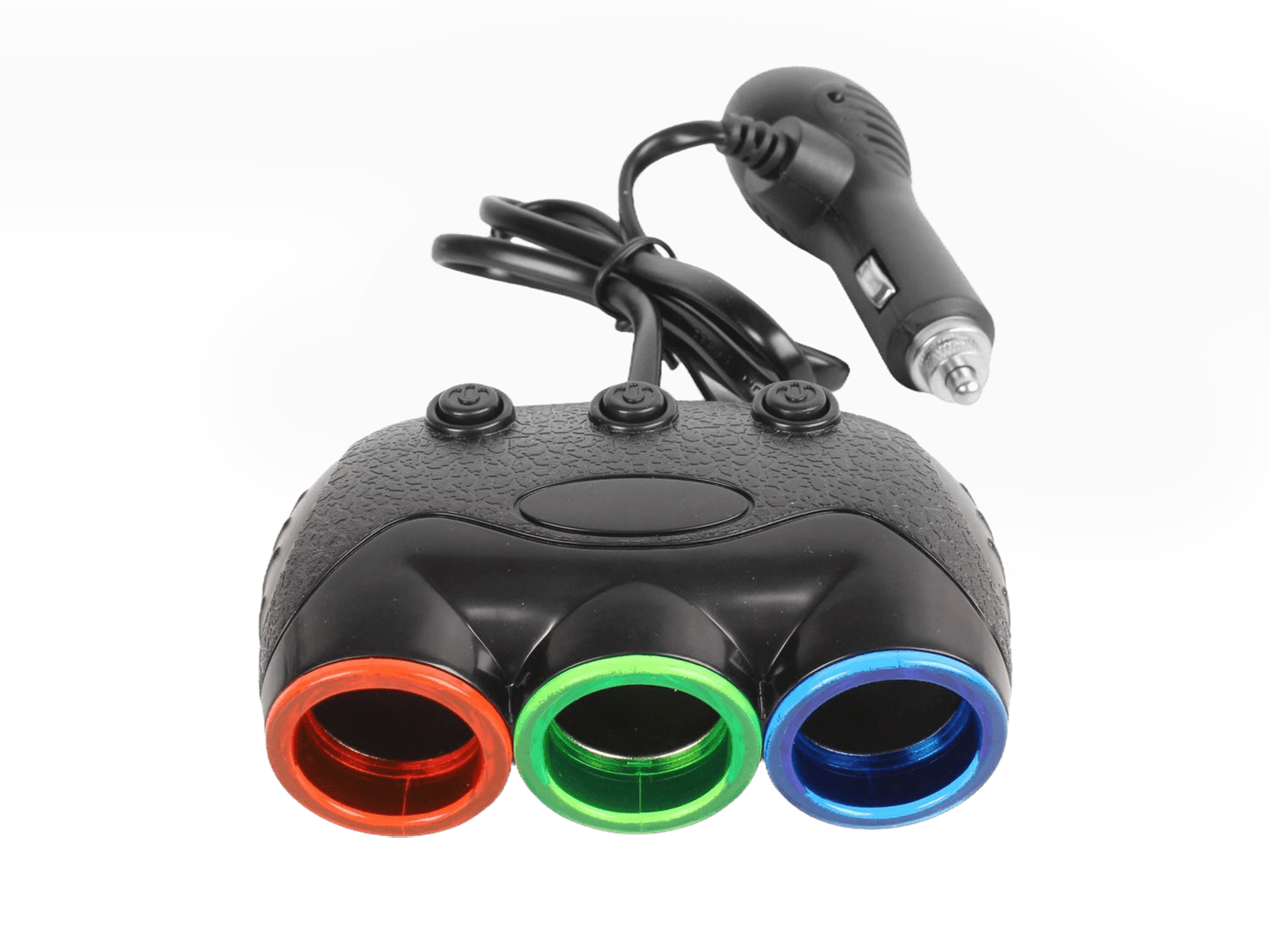 Разветвитель 3 гнезда 1 USB с подсветкой 120Вт фотография №2