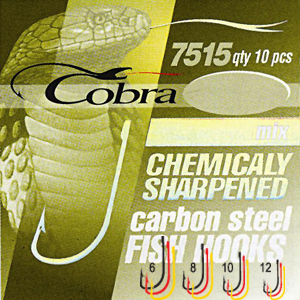 Крючки Cobra MIX серия 7515 размер 008 10 штук фотография №1