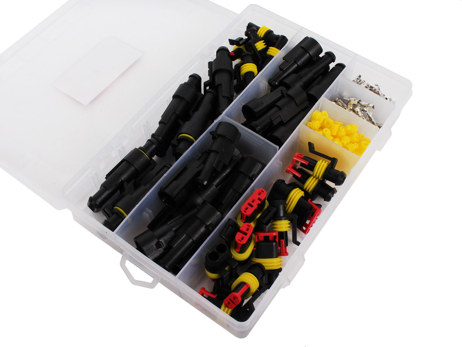 Набор разъемов автомобильных влагозащищенных 254 предмета AR-NVR254P ANROKEY фотография №2