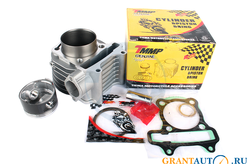 Цилиндро-поршневая группа 157QMJ 4Т d-57,4мм 150cc (поршень с тефлоновым покрытием) фотография №1