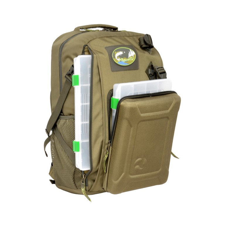 Рюкзак Aquatic РК-02Х рыболовный с коробками FisherBox цвет хаки