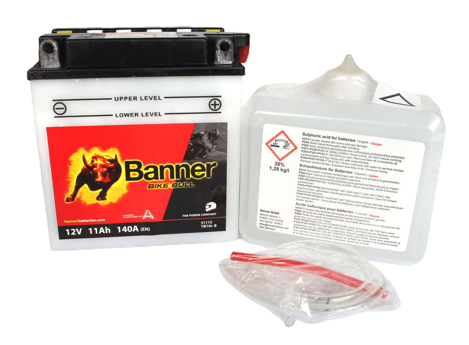 Аккумуляторная батарея BANNER Bike Bull YB10L-B 511 013 009 фотография №1