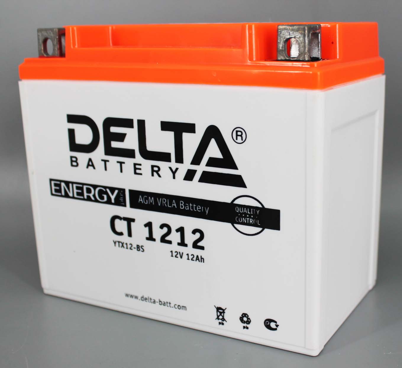 Аккумуляторная батарея DELTA 1212  YTX12-BS 6СТ12 фотография №1