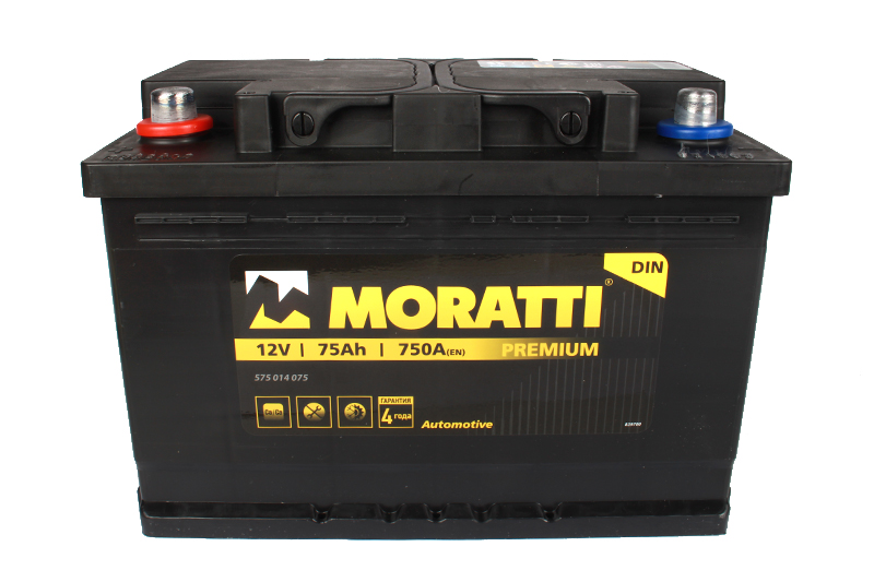 Аккумуляторная батарея MORATTI 6СТ75 L3R 750 А фотография №1