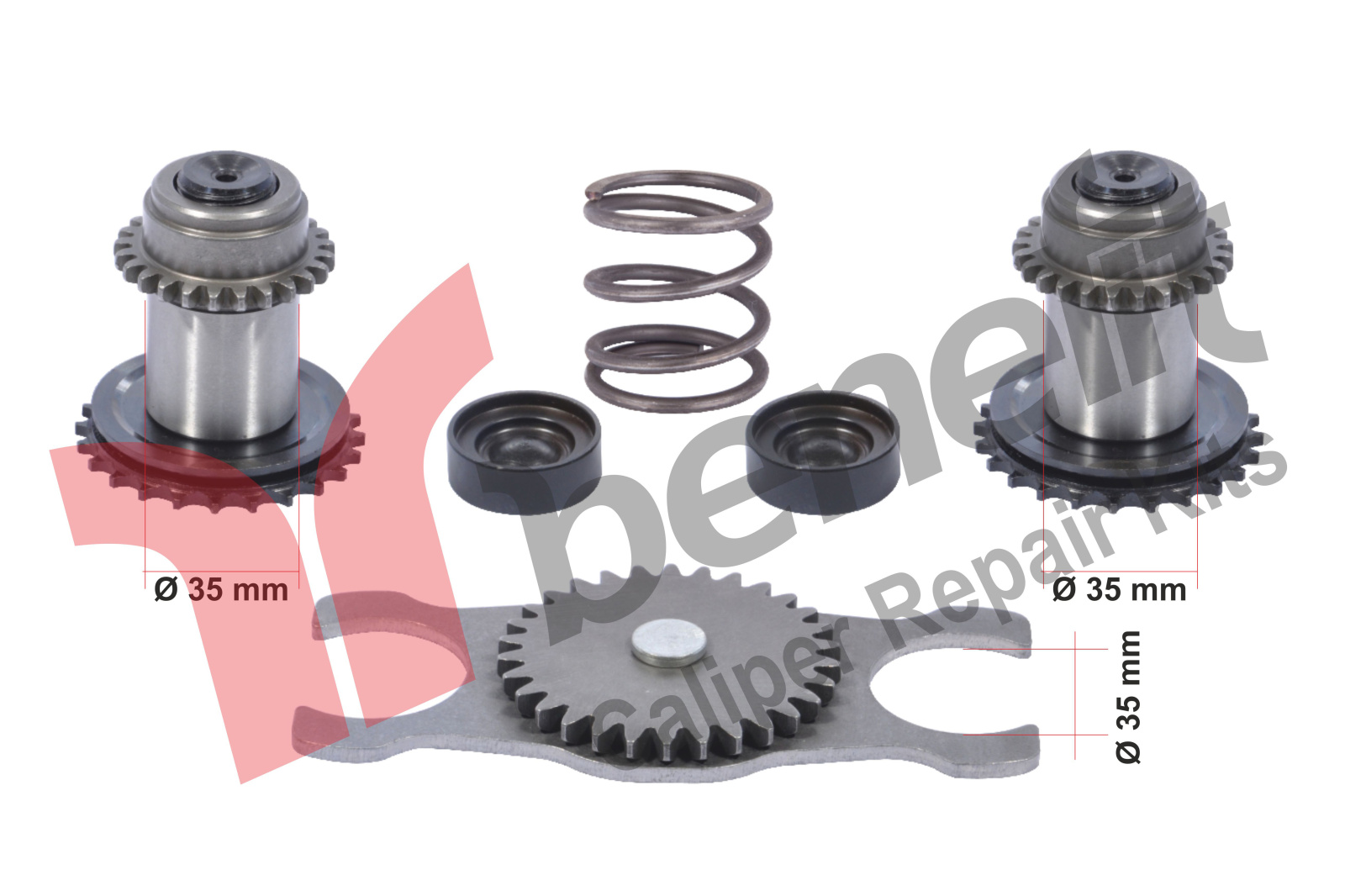 Ремкомплект суппорта MERITOR Elsa 1 (подводной механизм левый) (35мм) BENEFIT 3508-1 фотография №1