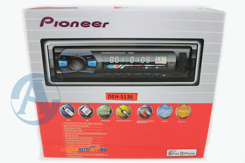 USB-ресивер автомагнитола PIONEER DEH-P5138 фотография №1