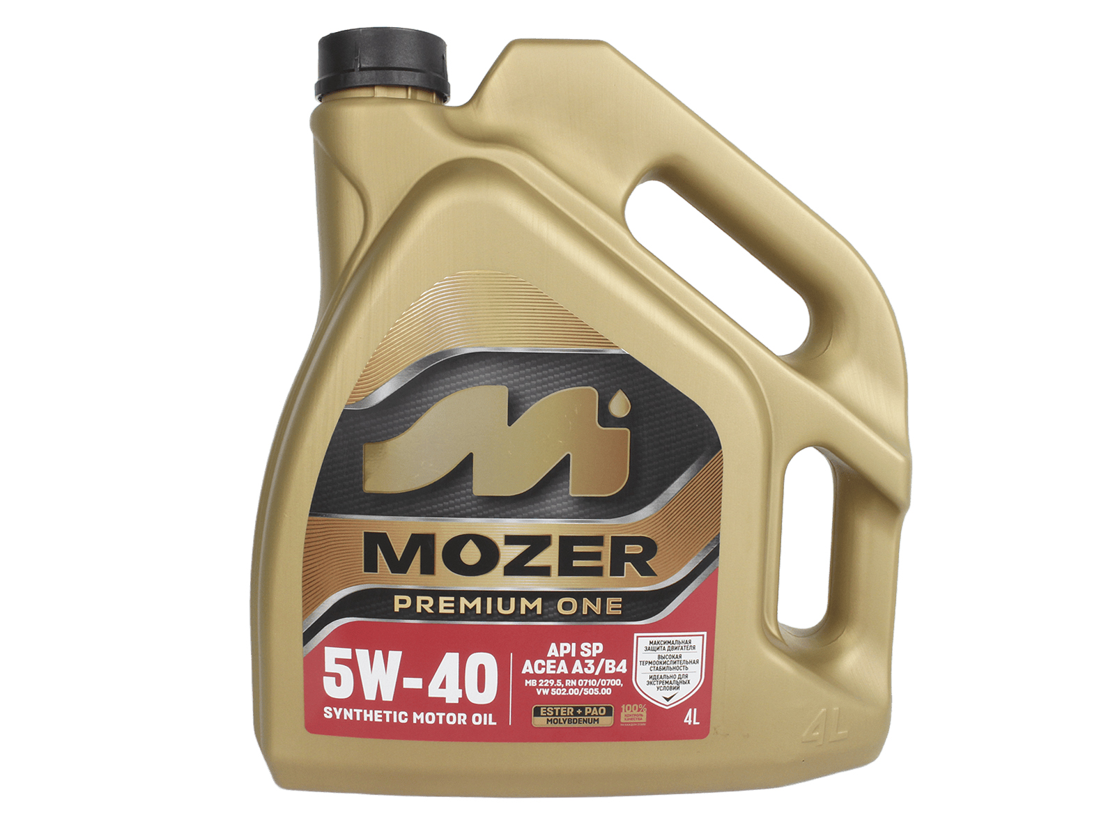 Масло моторное MOZER Premium ONE 5W40 A3/B4 4л фотография №1