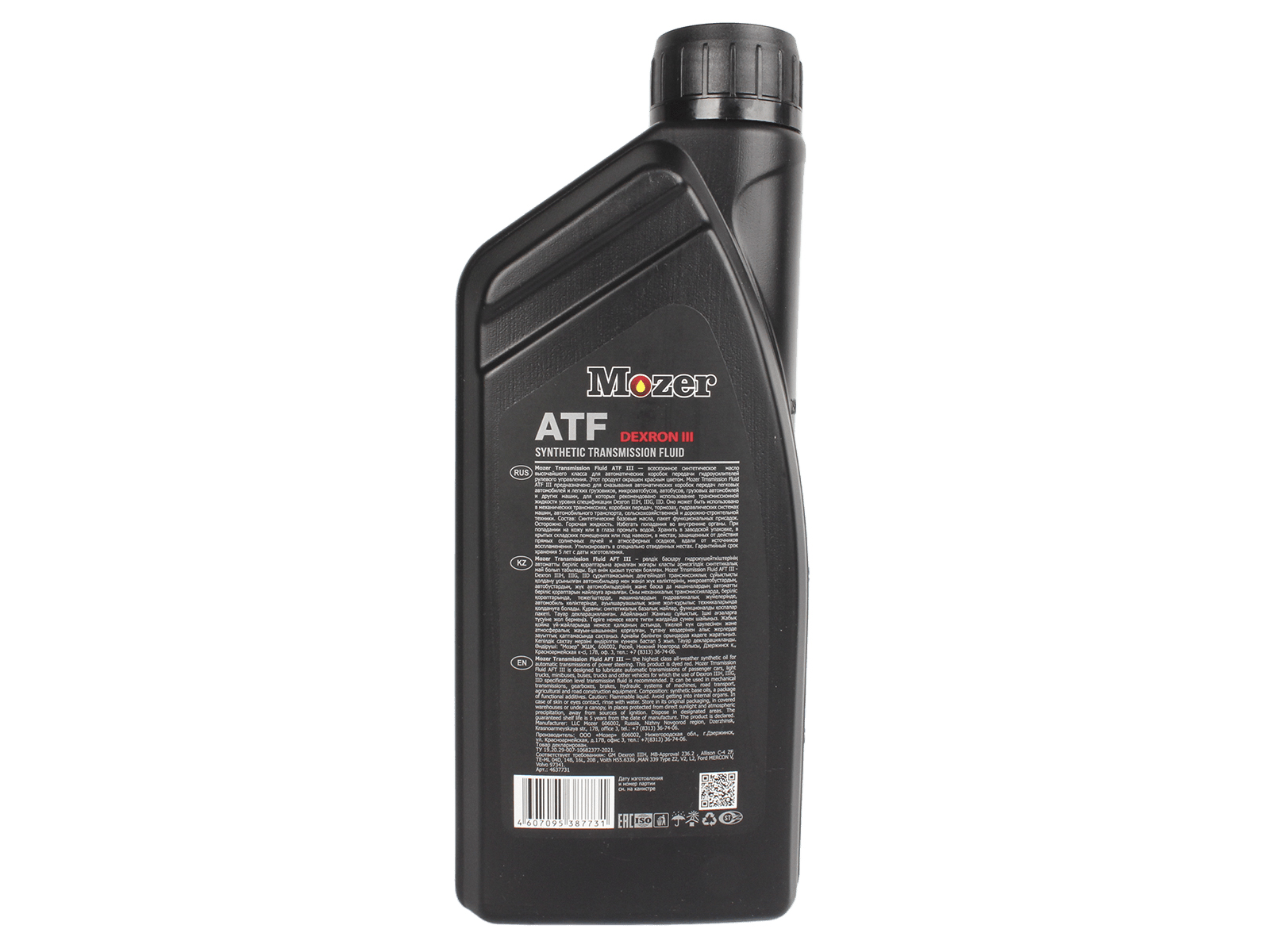 Масло трансмиссионное MOZER ATF DIII 1л фотография №3