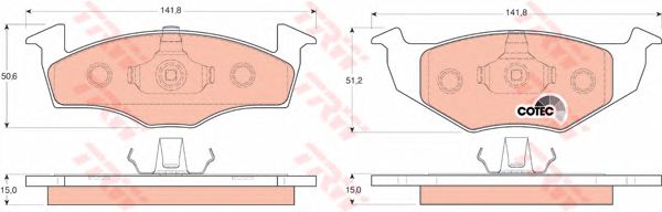 Колодки тормозные TRW GDB1306 фотография №1