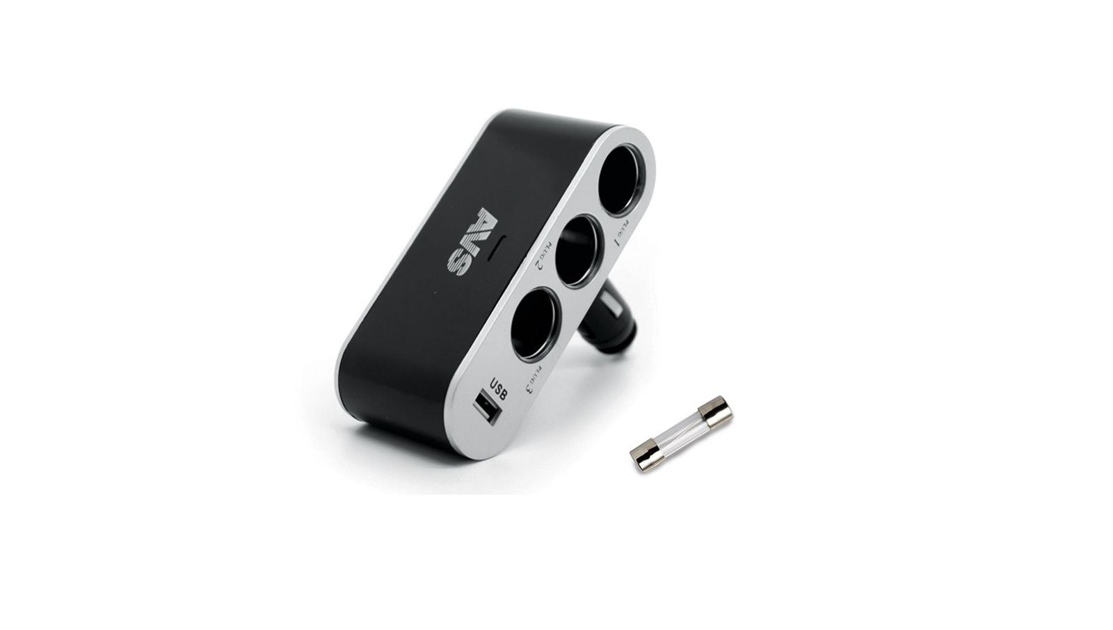 Разветвитель прикуривателя AVS 12В/24В на 3 выхода и USB CS312U фотография №1