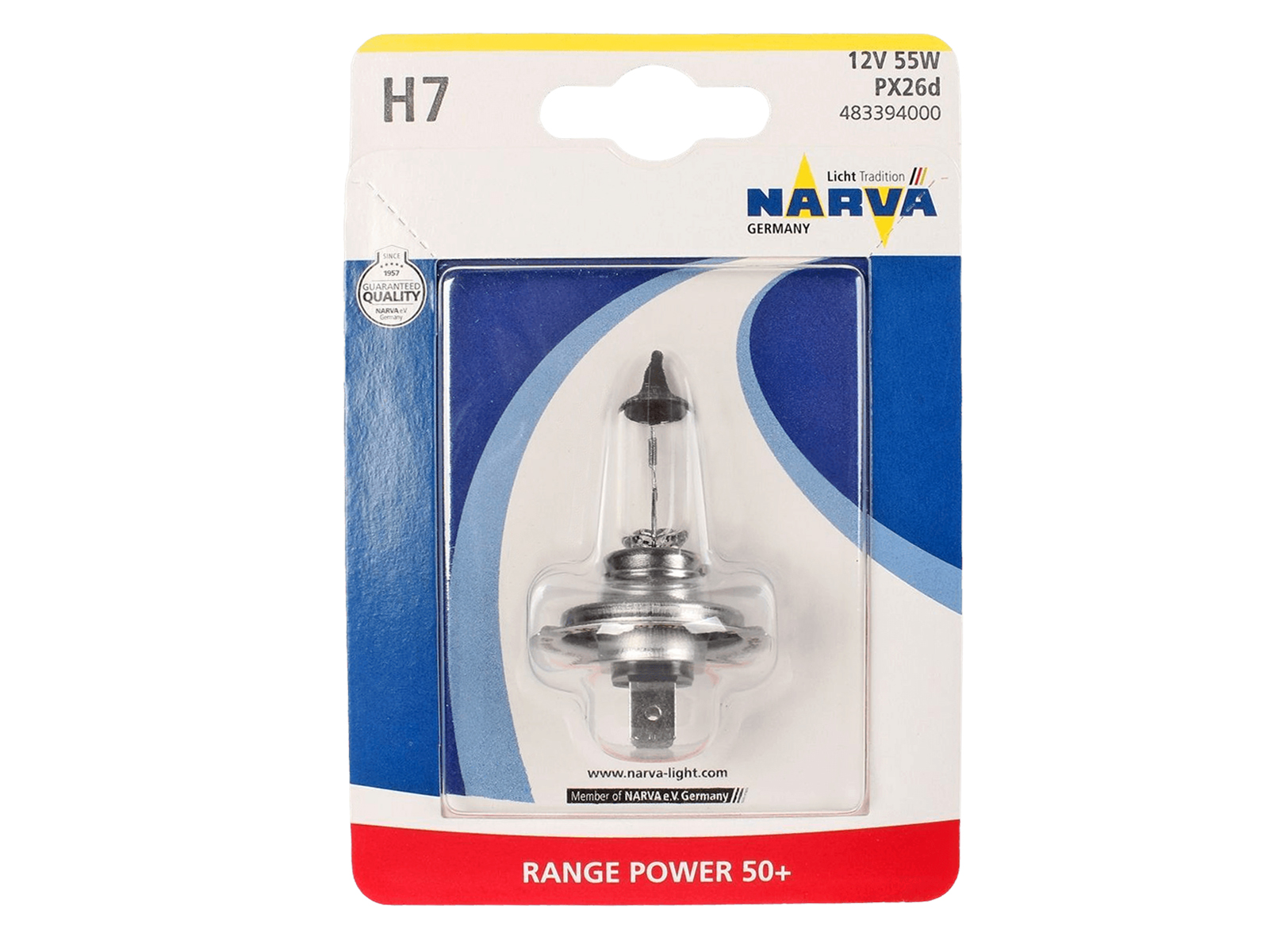 Лампа 12Vx55W H7 NARVA RANGE POWER +50% блистер фотография №1