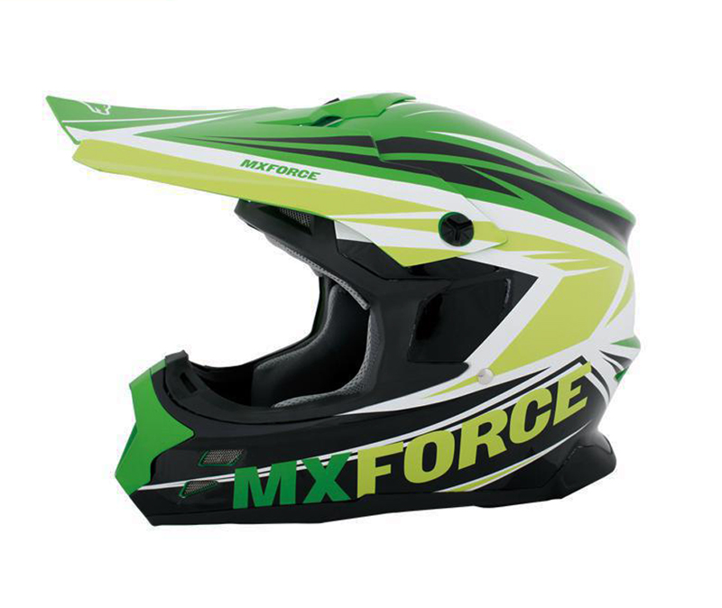 Мотошлем MX FORCE зеленый размер 2XL фотография №1