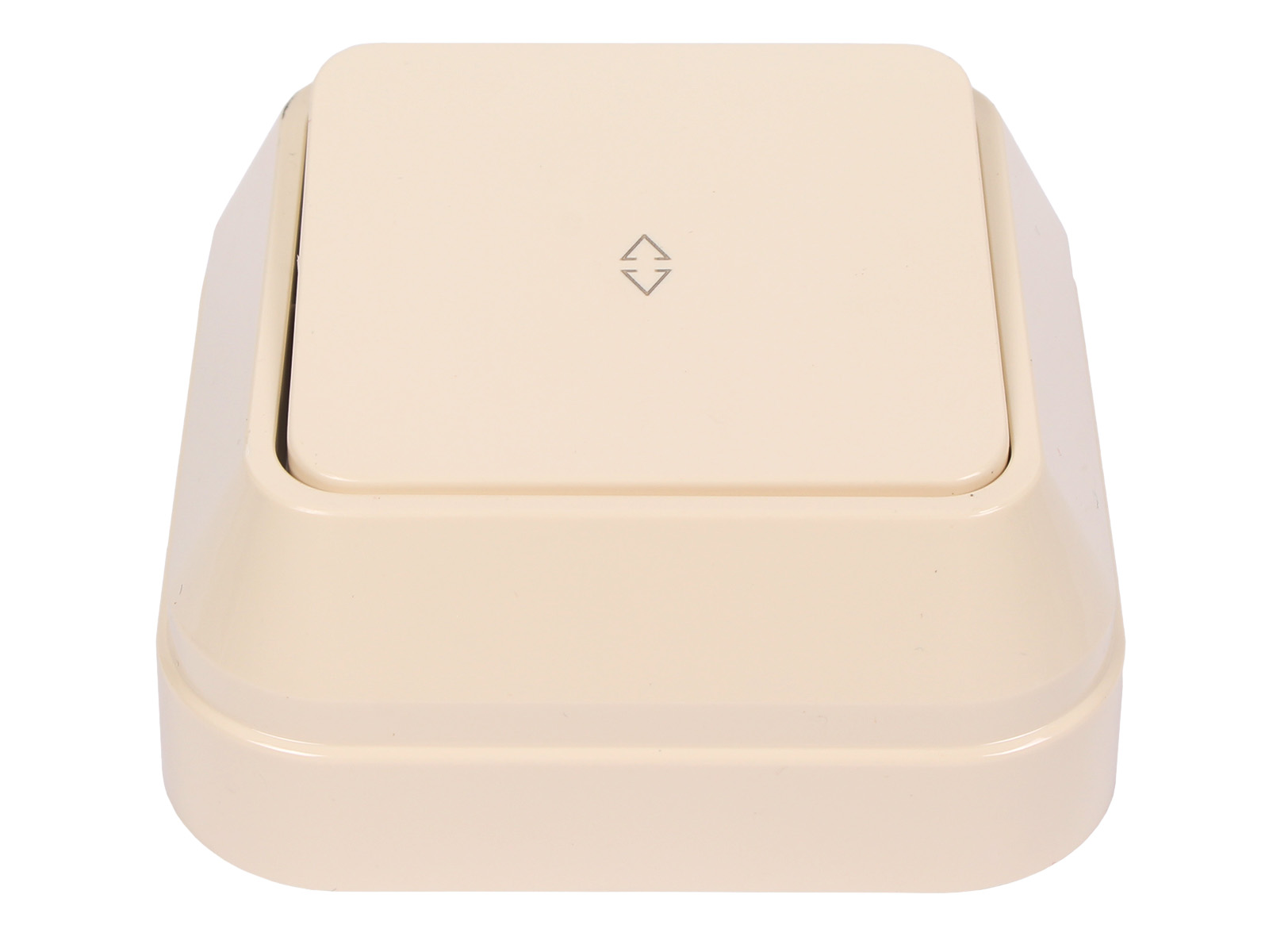 Выключатель одноклавишный накладной кремовый проходной MAKEL фотография №2