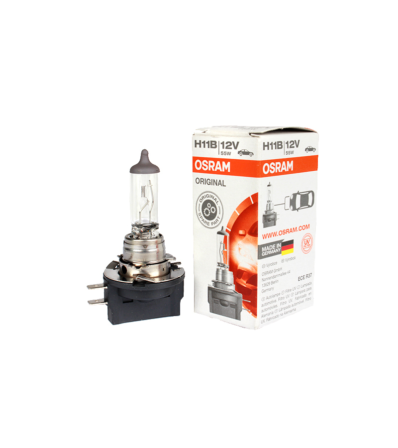 Лампа 12Vx55W H11B OSRAM PGJY19-2 фотография №1