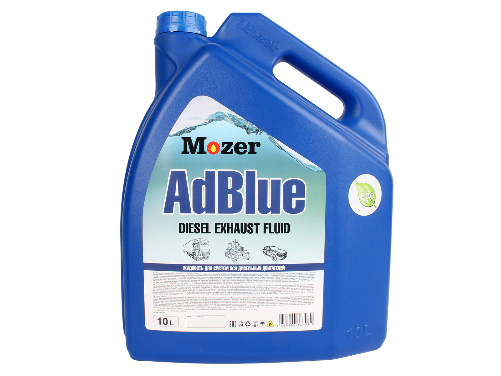 Жидкость для систем SCR AdBlue MOZER 10л фотография №1