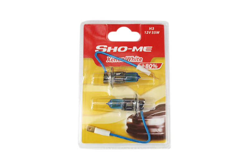 Лампа 12Vx55W H3 SHO-ME комплект фотография №1