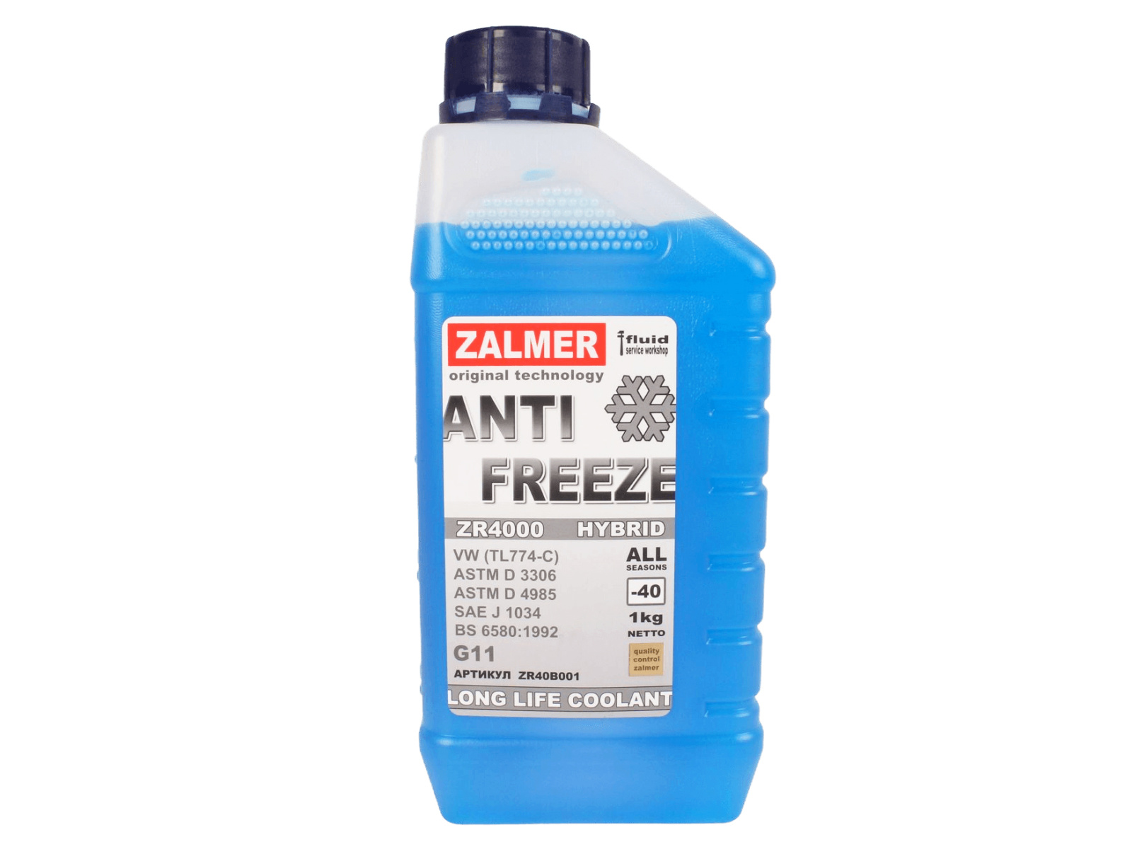 Антифриз ZR4000 G11 синий 1кг ZALMER фотография №1