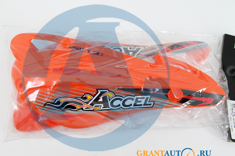 Лопухи защиты на руль мотоцикла оранжевый Accel фотография №1