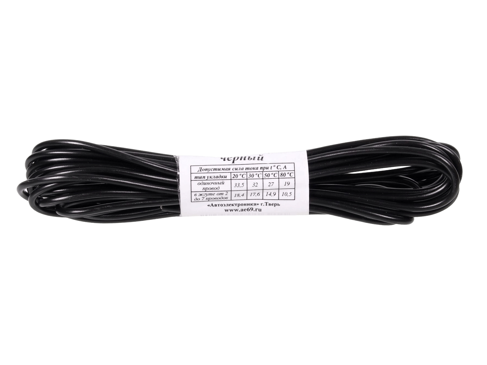 Провод автомобильный монтажный ПГВА 5м S-1.50мм черный фотография №2