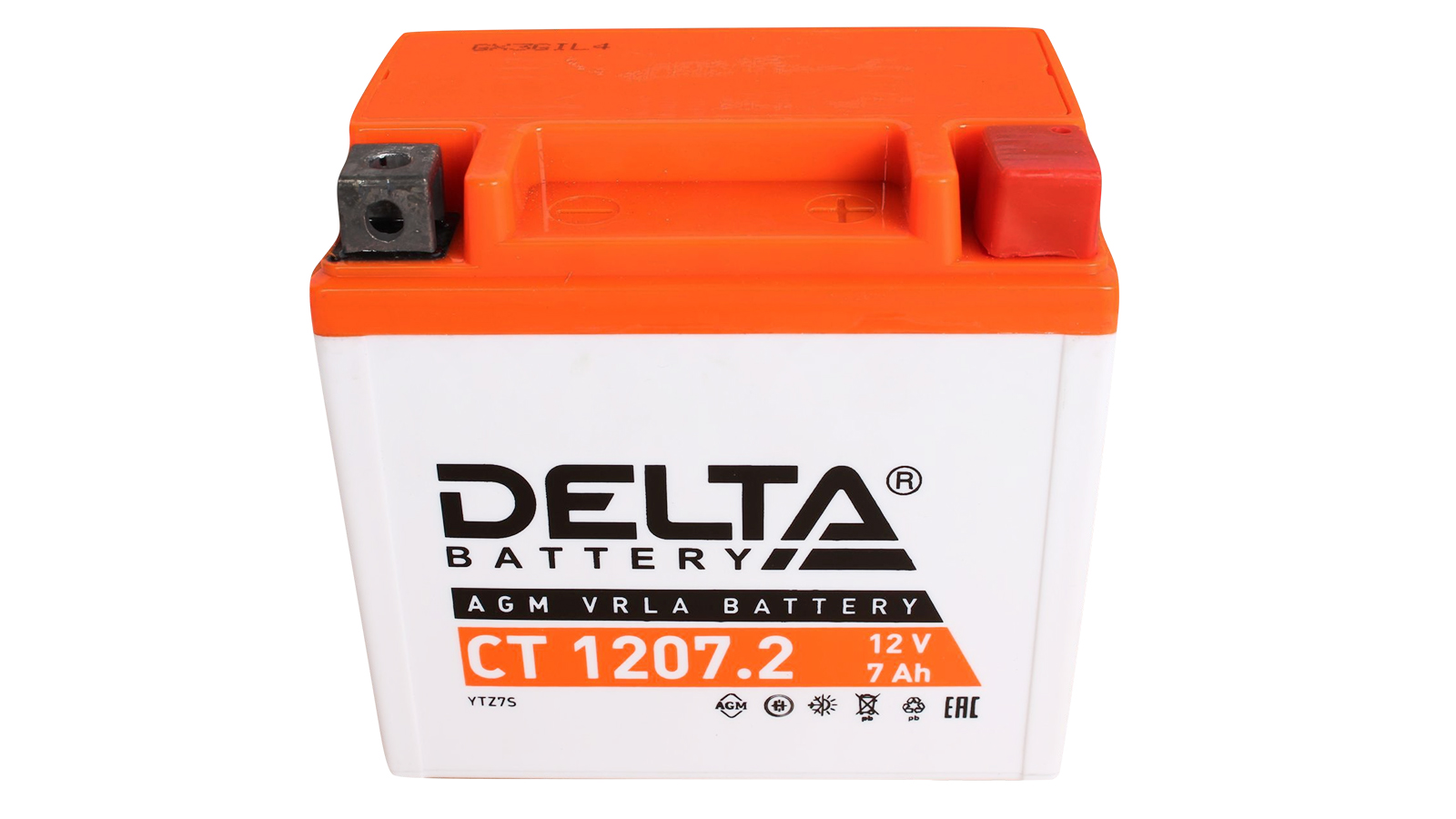 Аккумуляторная батарея DELTA СТ 1207.2 YTZ7S 6СТ7 фотография №1