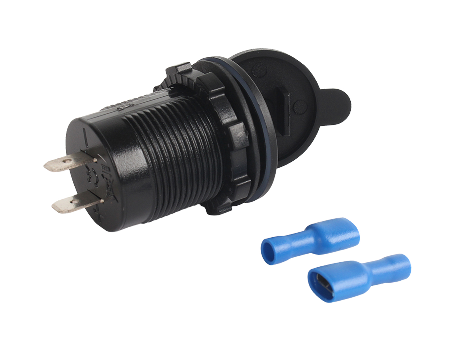 Гнездо прикуривателя с подсветкой под 2 USB 3.0A 12-24V фотография №3