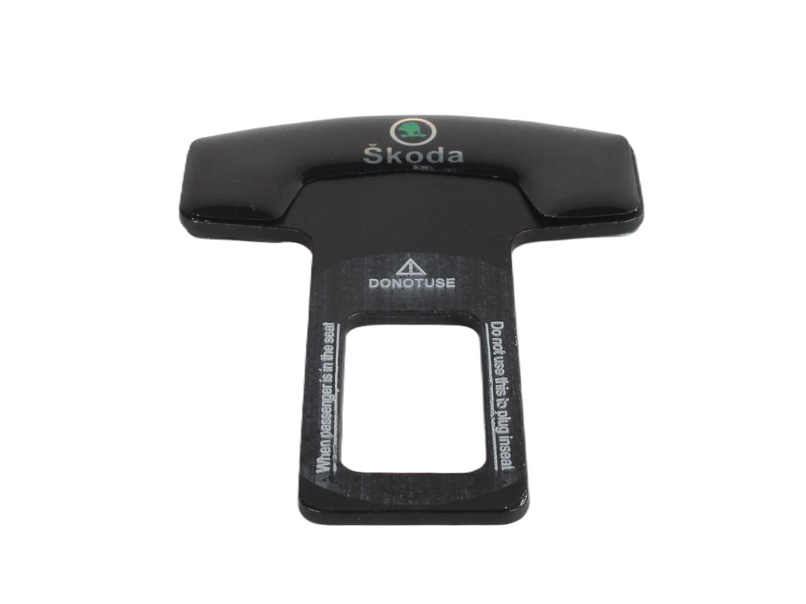 Заглушка ремня безопасности металлическая SKODA 1 штука фотография №2