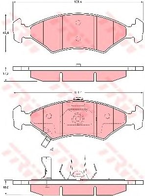 Колодки тормозные TRW GDB3224 фотография №1