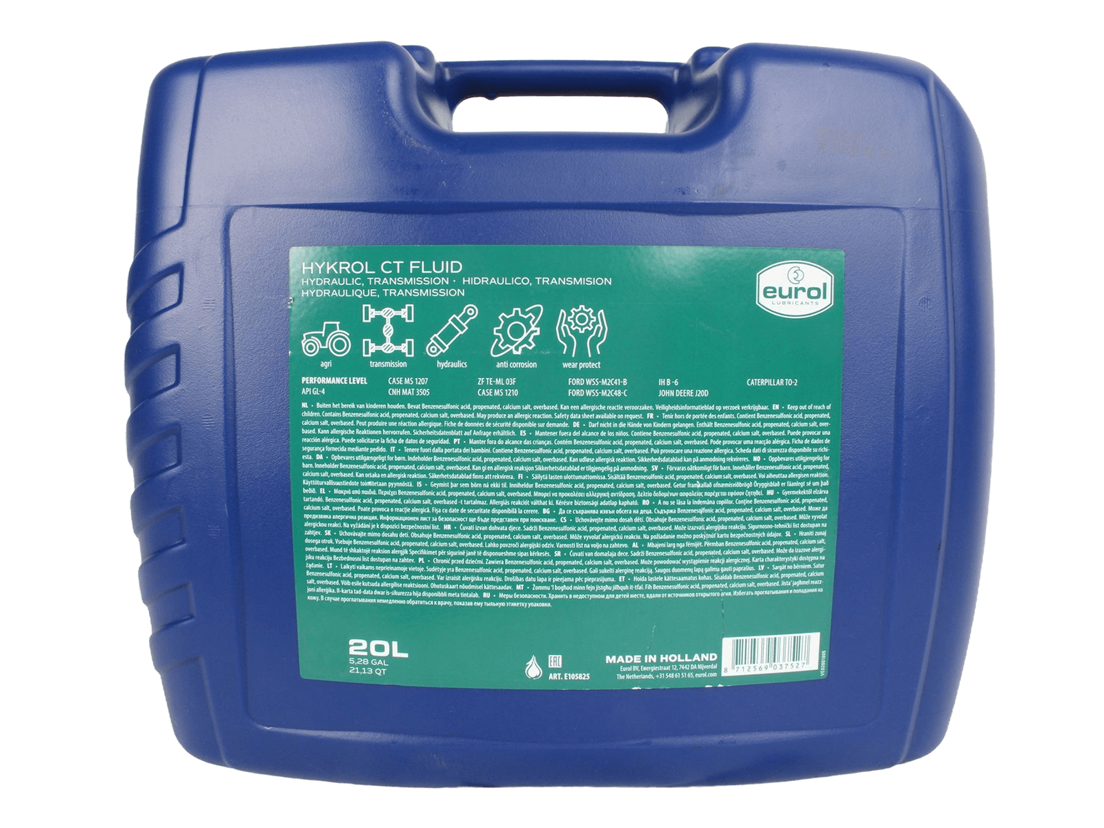 Трансмиссионное масло EUROL Hykrol CT Fluid 20л фотография №2