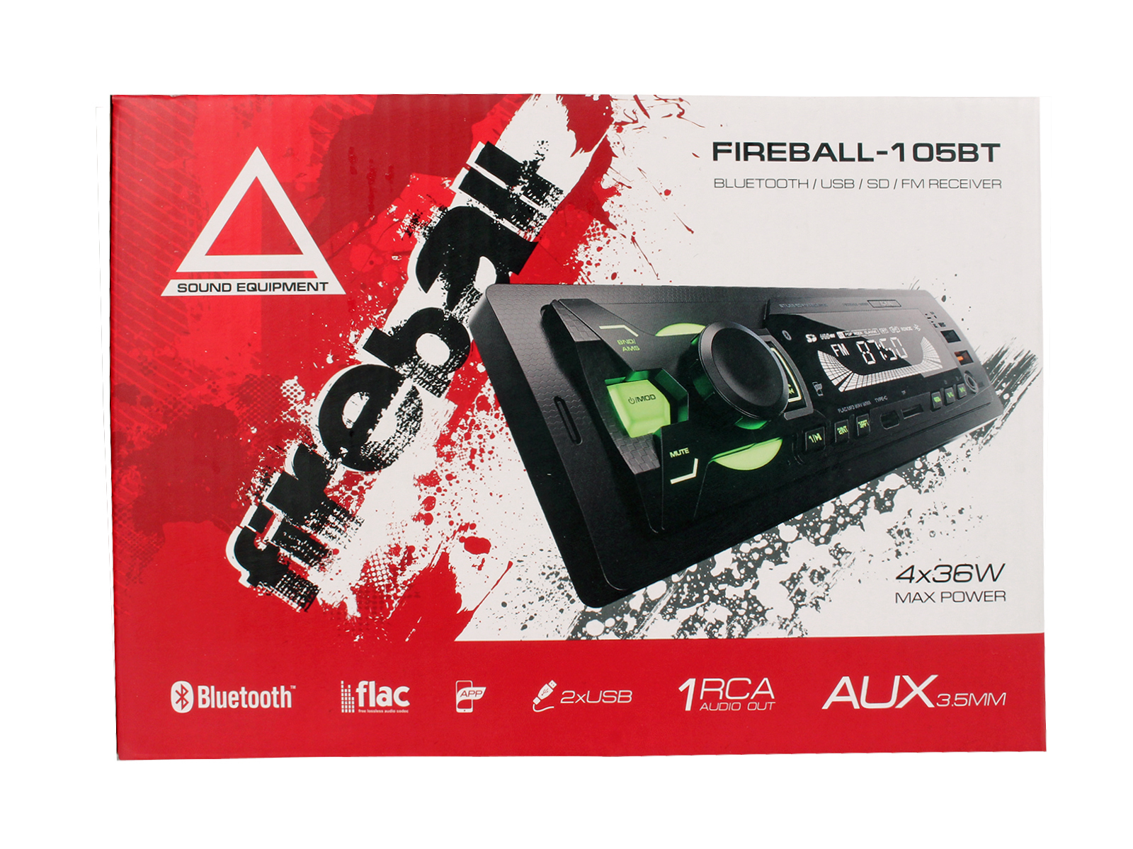 Магнитола автомобильная AURA FIREBALL-105BT 1DIN фотография №6